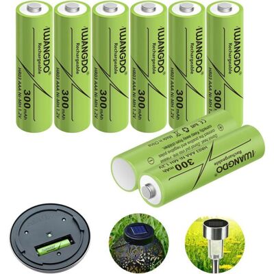 DGHMKJFG HR03 Lot de 8 piles rechargeables AAA 300 mAh pour lampes solaires dextérieur de jardin pré-chargées - Publicité DGHMKJFG HR03 Lot de 8 piles rechargeables AAA 300 mAh pour lampes solaires dextérieur de jardin pré-chargées - Publicité