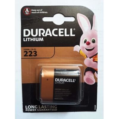 Pile 223 - Duracell - CR-P2 - Lithium 6V - Non rechargeable - 1 unité - Publicité Pile 223 - Duracell - CR-P2 - Lithium 6V - Non rechargeable - 1 unité - Publicité