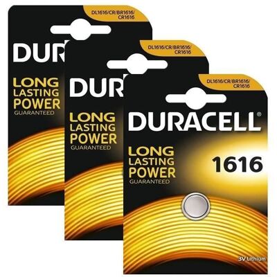 3 x Duracell CR1616 3V Lithium pile à pièce DL1616 1616 BR1616 ECR1616 - Publicité 3 x Duracell CR1616 3V Lithium pile à pièce DL1616 1616 BR1616 ECR1616 - Publicité