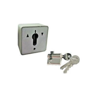 Contacteur a Cle Inverseur KLOSE besser pour Rideau Roulant en Applique. - Cylindre: Avec cylindre (30x10) basic- 3 clés - Publicité Contacteur a Cle Inverseur KLOSE besser pour Rideau Roulant en Applique. - Cylindre: Avec cylindre (30x10) basic- 3 clés - Publicité