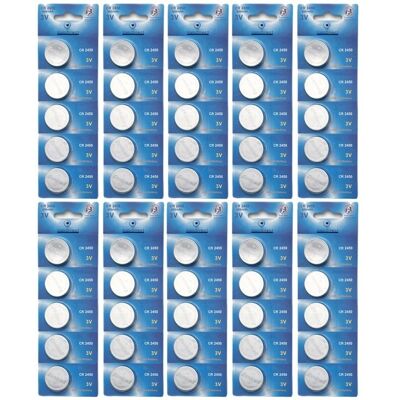Lot de 50 Piles bouton plates lithium type CR2450/CR 2450 compatibles DL2450 ECR2450 BR2450 3V - Visiodirect - - Publicité Lot de 50 Piles bouton plates lithium type CR2450/CR 2450 compatibles DL2450 ECR2450 BR2450 3V - Visiodirect - - Publicité