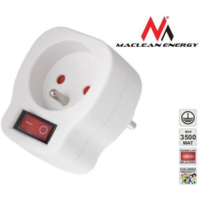 Maclean MCE13 - Type E, 1 prise - Prise électrique avec interrupteur - Publicité Maclean MCE13 - Type E, 1 prise - Prise électrique avec interrupteur - Publicité
