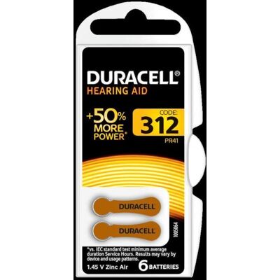 Duracell - Activair 312 - Brown - 30 Pack - Batterie d'appareils auditifs - Publicité Duracell - Activair 312 - Brown - 30 Pack - Batterie d'appareils auditifs - Publicité