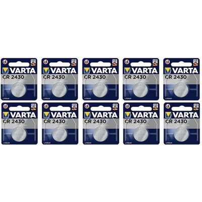 lot de 10 piles bouton cr2430 (6430) dl2430 varta - Publicité lot de 10 piles bouton cr2430 (6430) dl2430 varta - Publicité