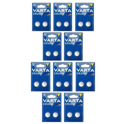 20 piles Varta CR 2016 3V au lithium - - Publicité 20 piles Varta CR 2016 3V au lithium - - Publicité