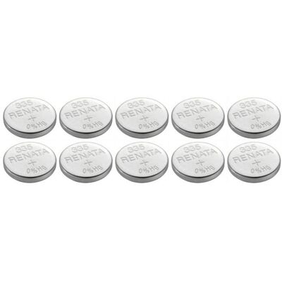 Renata Lot de 10 Piles bouton Silver Oxyde 335 / SR512 SW 0% mercure - Publicité Renata Lot de 10 Piles bouton Silver Oxyde 335 / SR512 SW 0% mercure - Publicité
