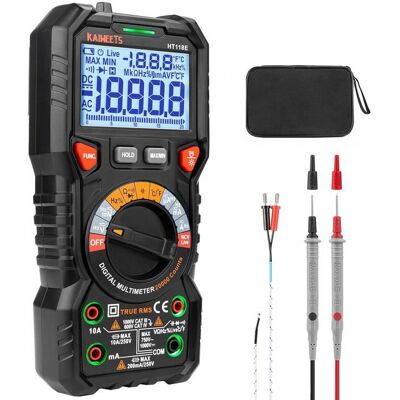 Multimètre KAIWEETS TRMS 20000 Comptes Professionnel - Testeur Électrique Multifonction - Publicité Multimètre KAIWEETS TRMS 20000 Comptes Professionnel - Testeur Électrique Multifonction - Publicité