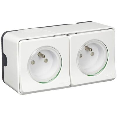 Schneider Electric Double Prise de courant + Va et Vient horizontal mureva Styl 250 V Blanc - SC5SHN0212467 Blanc - Publicité Schneider Electric Double Prise de courant + Va et Vient horizontal mureva Styl 250 V Blanc - SC5SHN0212467 Blanc - Publicité