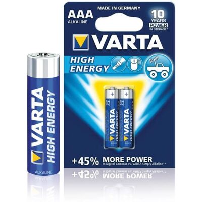 Varta Modèle 4903.121.412 Pile AAA Haute Énergie - Pile - Publicité Varta Modèle 4903.121.412 Pile AAA Haute Énergie - Pile - Publicité
