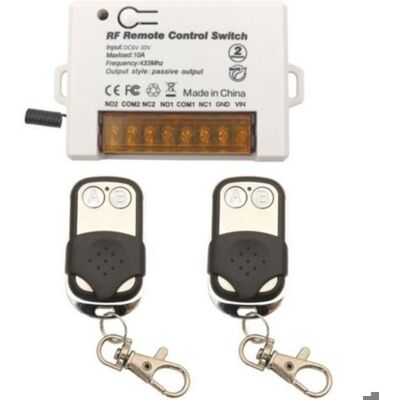 Commutateur Relais Sans Fil 2 Canaux 433MHz - LON® - Télécommande RF - DC 6-30V 10A - Publicité Commutateur Relais Sans Fil 2 Canaux 433MHz - LON® - Télécommande RF - DC 6-30V 10A - Publicité