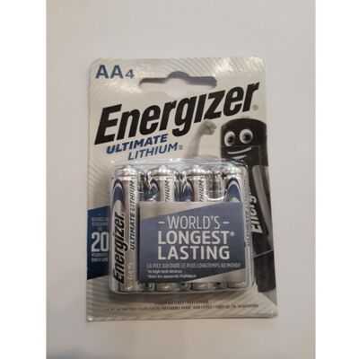 Energizer AA/L91 Piles au Lithium (Lot de 4) - Publicité Energizer AA/L91 Piles au Lithium (Lot de 4) - Publicité