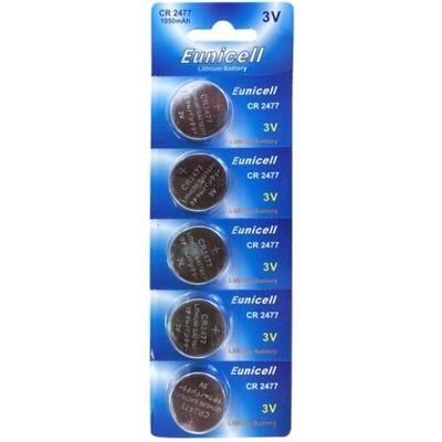 123 Lot de 5 Piles bouton plates lithium type CR2477 3V - Yuan Yuan - Publicité 123 Lot de 5 Piles bouton plates lithium type CR2477 3V - Yuan Yuan - Publicité