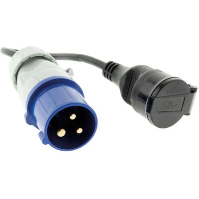 Adaptateur secteur Zenitech CEE17 mâle à femelle - IP44 étanche - Publicité Adaptateur secteur Zenitech CEE17 mâle à femelle - IP44 étanche - Publicité