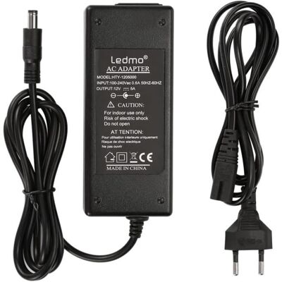 Adaptateur dalimentation - GENERIC - 12V 5A - 60W - Prise standard UE - Câble 110cm - Publicité Adaptateur dalimentation - GENERIC - 12V 5A - 60W - Prise standard UE - Câble 110cm - Publicité