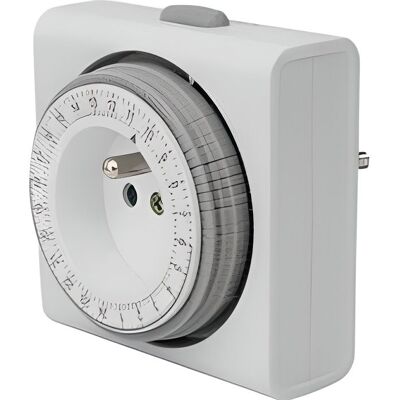 Minuteur - Terre Française - Minuteur 24 H Compact - 96 programmes - Protection enfants - Mécanique Blanc - Publicité Minuteur - Terre Française - Minuteur 24 H Compact - 96 programmes - Protection enfants - Mécanique Blanc - Publicité