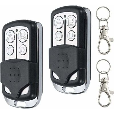 Télécommande universelle portail/garage - No Brand - 43392 MHz 4 canaux - Copie codes fixes/apprentissage - Pack 2 pièces Noir - Publicité Télécommande universelle portail/garage - No Brand - 43392 MHz 4 canaux - Copie codes fixes/apprentissage - Pack 2 pièces Noir - Publicité