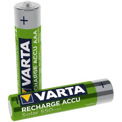 Batterie rechargeable - Varta - LR03 (AAA) - 550 mAh - Ni‑MH - Publicité Batterie rechargeable - Varta - LR03 (AAA) - 550 mAh - Ni‑MH - Publicité