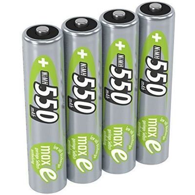 ANSMANN piles rechargeables AAA 12 V / Type 550mAh / Accumulateur NiMH de grande capacité avec technologie maxE pour une grande - Publicité ANSMANN piles rechargeables AAA 12 V / Type 550mAh / Accumulateur NiMH de grande capacité avec technologie maxE pour une grande - Publicité