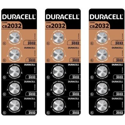 DURACELL Lot de 3 Packs 5 Piles Bouton Lithium DL2032/CR2032 - Publicité DURACELL Lot de 3 Packs 5 Piles Bouton Lithium DL2032/CR2032 - Publicité