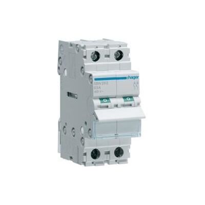 Interrupteur bipolaire 2x63A HAGER SBN263 - Publicité Interrupteur bipolaire 2x63A HAGER SBN263 - Publicité