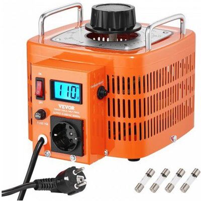 Transformateur tension variable auto 3000 VA 10 A entrée 230 V sortie 0-300 V régulateur tension AC LCD 4 fusibles - Publicité Transformateur tension variable auto 3000 VA 10 A entrée 230 V sortie 0-300 V régulateur tension AC LCD 4 fusibles - Publicité