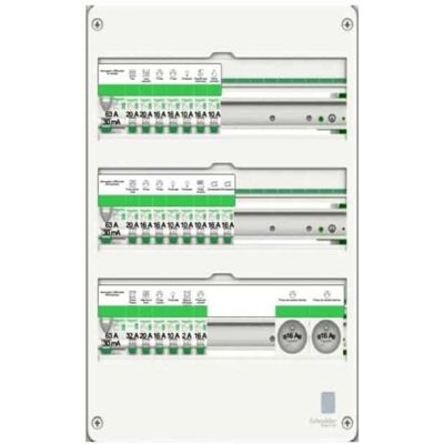 Schneider Electric Tableau pré-équipé - Maison individuelle - 3 rangées - 18 modules - XE - Resi9 - R9HPNFC15123P - Schneider - Publicité Schneider Electric Tableau pré-équipé - Maison individuelle - 3 rangées - 18 modules - XE - Resi9 - R9HPNFC15123P - Schneider - Publicité