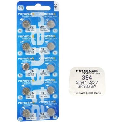 10 X véritable Renata 394 SR936SW montre-bracelet vidange basse Argent oxyde 1.55V batterie batteries - partie de la gamme dacce - Publicité 10 X véritable Renata 394 SR936SW montre-bracelet vidange basse Argent oxyde 1.55V batterie batteries - partie de la gamme dacce - Publicité
