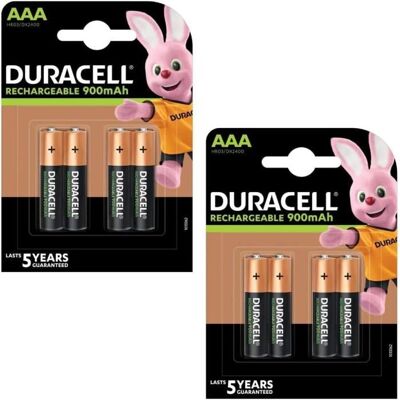 Duracell StayCharged - Piles Rechargeables AAA - Pack de 8 - Publicité Duracell StayCharged - Piles Rechargeables AAA - Pack de 8 - Publicité