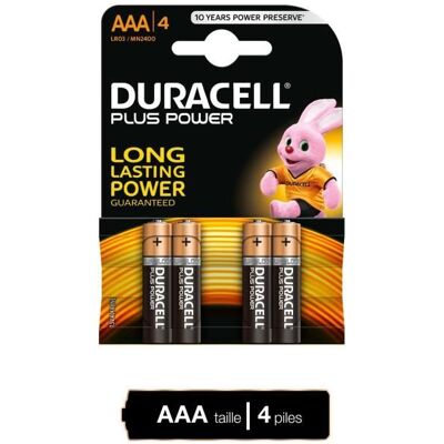 DURACELL Piles Aaa B4 Plus Power - Publicité DURACELL Piles Aaa B4 Plus Power - Publicité