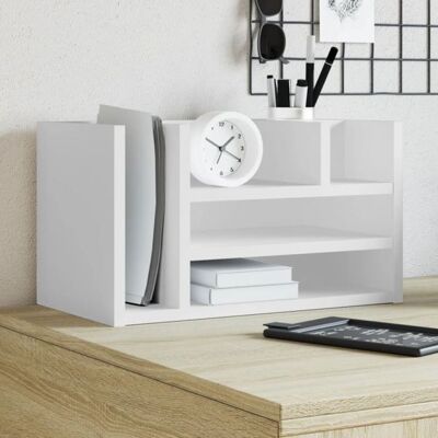 VIDAXL Organisateur de bureau blanc 6 compartiments 44 5 x 24 x 25 cm en bois dingénierie Blanc - Publicité VIDAXL Organisateur de bureau blanc 6 compartiments 44 5 x 24 x 25 cm en bois dingénierie Blanc - Publicité