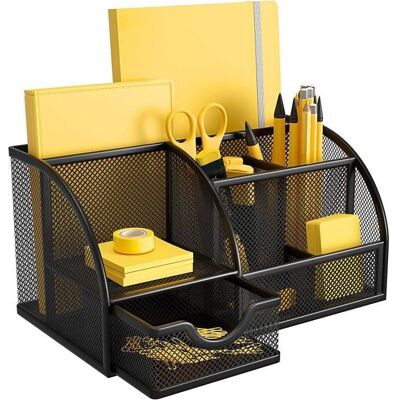 Organisateur de Bureau - HAUTSTORE - Multifonctionnel - Noir - Tiroir Coulissant - Peu Encombrant Noir - Publicité Organisateur de Bureau - HAUTSTORE - Multifonctionnel - Noir - Tiroir Coulissant - Peu Encombrant Noir - Publicité