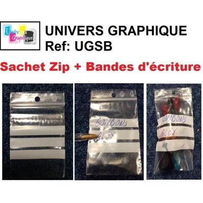 UNIVERS GRAPHIQUE lot de 500 sachets zip 40 x 60 mm avec zone décriture- 3 bandes blanches pour écrire sur la pochette- sachet 4x6 cm - Publicité UNIVERS GRAPHIQUE lot de 500 sachets zip 40 x 60 mm avec zone décriture- 3 bandes blanches pour écrire sur la pochette- sachet 4x6 cm - Publicité