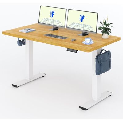 FlexiSpot Bureau Assis Debout Électrique Plateau Monobloc 100 kg de Charge 4 Mémoires Détection d’Obstacle 140 * 80 Maple+Blanc Blanc - Publicité FlexiSpot Bureau Assis Debout Électrique Plateau Monobloc 100 kg de Charge 4 Mémoires Détection d’Obstacle 140 * 80 Maple+Blanc Blanc - Publicité