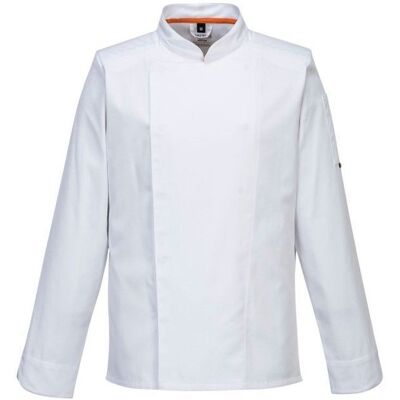 Portwest - Veste de cuisine manches longues en tissu aéré Meshair Pro Blanc - Publicité Portwest - Veste de cuisine manches longues en tissu aéré Meshair Pro Blanc - Publicité