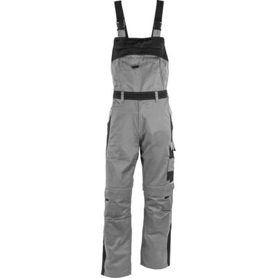 Salopette de travail 100% coton Albatros PROFI LINE - Gris / Noir Noir - Publicité Salopette de travail 100% coton Albatros PROFI LINE - Gris / Noir Noir - Publicité