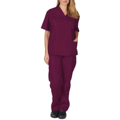 DEMEUBLE Uniforme Médicale Unisexes Ensemble: Haut et Pantalons + Blouse Medicale Femme/Homme - Tenue Aide Soignante Professionnelle Rouge Rouge - Publicité DEMEUBLE Uniforme Médicale Unisexes Ensemble: Haut et Pantalons + Blouse Medicale Femme/Homme - Tenue Aide Soignante Professionnelle Rouge Rouge - Publicité