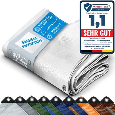 Casa Pura Tarp de Protection - Imperméable pour voitures, bateaux, camping - 240 g/m² (400 x 300 cm) - Publicité Casa Pura Tarp de Protection - Imperméable pour voitures, bateaux, camping - 240 g/m² (400 x 300 cm) - Publicité
