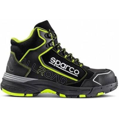 Chaussures de sécurité mi-basses - SPARCO - Allroad S3 SRC - Noir et jaune - Tige en microfibre - Semelle légère Noir - Publicité Chaussures de sécurité mi-basses - SPARCO - Allroad S3 SRC - Noir et jaune - Tige en microfibre - Semelle légère Noir - Publicité
