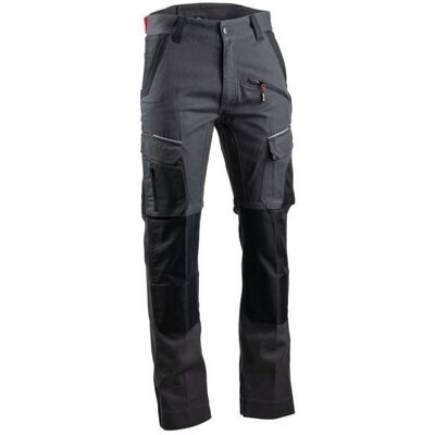 Pantalon stretch bicolore multipoches genouillères imperméable LMA COSMOS - Gris Foncé Gris - Publicité Pantalon stretch bicolore multipoches genouillères imperméable LMA COSMOS - Gris Foncé Gris - Publicité
