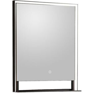 VENTE-UNIQUE Miroir de salle de bain lumineux rectangulaire anti-buée avec étagère intégrée - Contour noir mat - 60 x 80 cm - VALONERA Noir - Publicité VENTE-UNIQUE Miroir de salle de bain lumineux rectangulaire anti-buée avec étagère intégrée - Contour noir mat - 60 x 80 cm - VALONERA Noir - Publicité