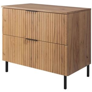 FURNIDEA Meuble de Salle de Bain sur Pieds Sous Vasque avec Plan FLOW – Chêne Craft – 80 cm - Publicité FURNIDEA Meuble de Salle de Bain sur Pieds Sous Vasque avec Plan FLOW – Chêne Craft – 80 cm - Publicité