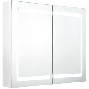 VIDAXL Automne/hiver 2025 Meuble WC - SWEETY - Armoire de salle de bain à miroir LED - Blanc brillant 80x12x68cm FR530 Blanc - Publicité VIDAXL Automne/hiver 2025 Meuble WC - SWEETY - Armoire de salle de bain à miroir LED - Blanc brillant 80x12x68cm FR530 Blanc - Publicité