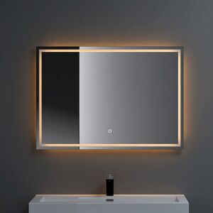 SO GOOD Sogood® Miroir de Salle de Bains Lumineux avec Éclairage LED Glace Éclairé 100x80cm Gris - Publicité SO GOOD Sogood® Miroir de Salle de Bains Lumineux avec Éclairage LED Glace Éclairé 100x80cm Gris - Publicité