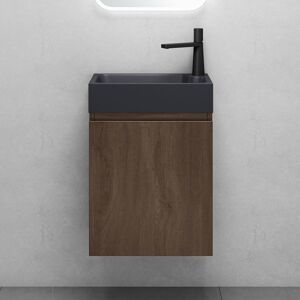 Mai & Mai Ensemble de Meuble de Salle de Bain Meuble sous Lavabo Suspendu Chêne 46x26x63cm avec Vasque Anthracite Mat PS02 Gris - Publicité Mai & Mai Ensemble de Meuble de Salle de Bain Meuble sous Lavabo Suspendu Chêne 46x26x63cm avec Vasque Anthracite Mat PS02 Gris - Publicité