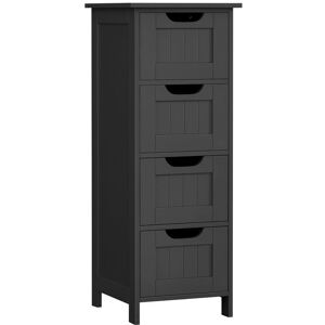 VASAGLE Meuble de Salle de Bain Armoire sur Pied avec 4 Tiroirs 30 x 30 x 82 cm pour Salle de Bain Style Moderne Noir dEncre Noir - Publicité VASAGLE Meuble de Salle de Bain Armoire sur Pied avec 4 Tiroirs 30 x 30 x 82 cm pour Salle de Bain Style Moderne Noir dEncre Noir - Publicité