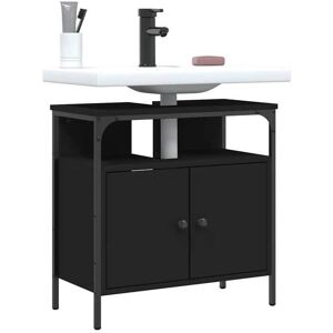 VIDAXL BEAU Meuble sous-Vasque - Armoire lavabo de salle de bain - Haute Qualité - noir 60x30x60 cm mode280143 Noir - Publicité VIDAXL BEAU Meuble sous-Vasque - Armoire lavabo de salle de bain - Haute Qualité - noir 60x30x60 cm mode280143 Noir - Publicité