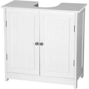 EUGAD Meuble sous lavabo Meuble Salle de Bain Vasque avec 2 Portes Simplicité scandinaveFacile à installer 60x30x60cm Blanc 0191WY Blanc - Publicité EUGAD Meuble sous lavabo Meuble Salle de Bain Vasque avec 2 Portes Simplicité scandinaveFacile à installer 60x30x60cm Blanc 0191WY Blanc - Publicité