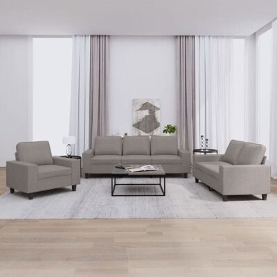 vidaXL Ensemble de Canapés 3 pcs Sièges avec Coussins Canapés avec Accoudoirs et Dossier Meubles de Salle de Séjour 3201873 Gris - Publicité vidaXL Ensemble de Canapés 3 pcs Sièges avec Coussins Canapés avec Accoudoirs et Dossier Meubles de Salle de Séjour 3201873 Gris - Publicité
