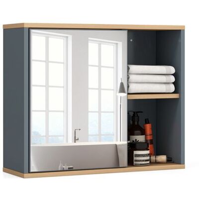 GIANTEX Armoire Murale de Salle de Bain avec Miroir Étagère Réglable et Amovible Armoire de Toilettes 60 x 20 x 50 cm Blanc Blanc - Publicité GIANTEX Armoire Murale de Salle de Bain avec Miroir Étagère Réglable et Amovible Armoire de Toilettes 60 x 20 x 50 cm Blanc Blanc - Publicité
