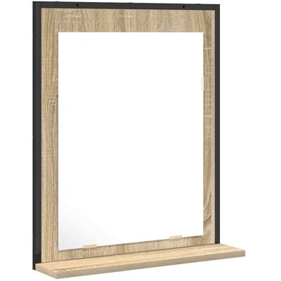 Miroir de salle de bain avec étagère - Vanity en chêne Sonoma Vidaxl - Publicité Miroir de salle de bain avec étagère - Vanity en chêne Sonoma Vidaxl - Publicité